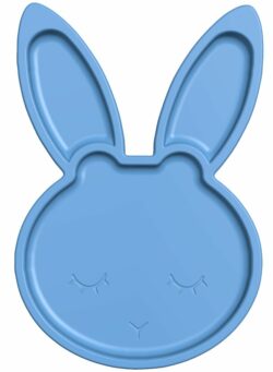 Rabbit tray T0007092 download free stl files 3d model for CNC wood carving