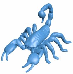 Scorpion B010010 file Obj or Stl free download 3D Model for CNC and 3d printer