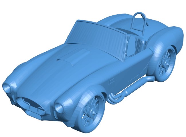 Shelby Cobra B010012 file Obj or Stl free download 3D Model for CNC and 3d printer
