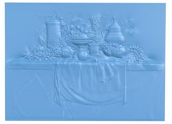 Still life painting T0006658 download free stl files 3d model for CNC wood carving