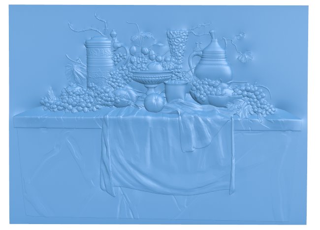 Still life painting T0006658 download free stl files 3d model for CNC wood carving