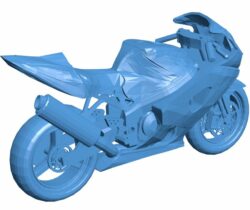 Suzuki GSX-R1000 motorbike B010169 file Obj or Stl free download 3D Model for CNC and 3d printer