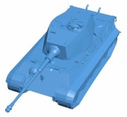Tank Tiger II B010174 file Obj or Stl free download 3D Model for CNC and 3d printer