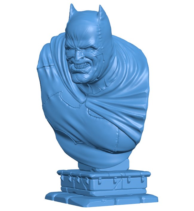 The Dark Knight bust - superman B009923 file Obj or Stl free download 3D Model for CNC and 3d printer