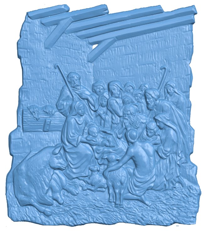 The day Jesus was born T0006619 download free stl files 3d model for CNC wood carving