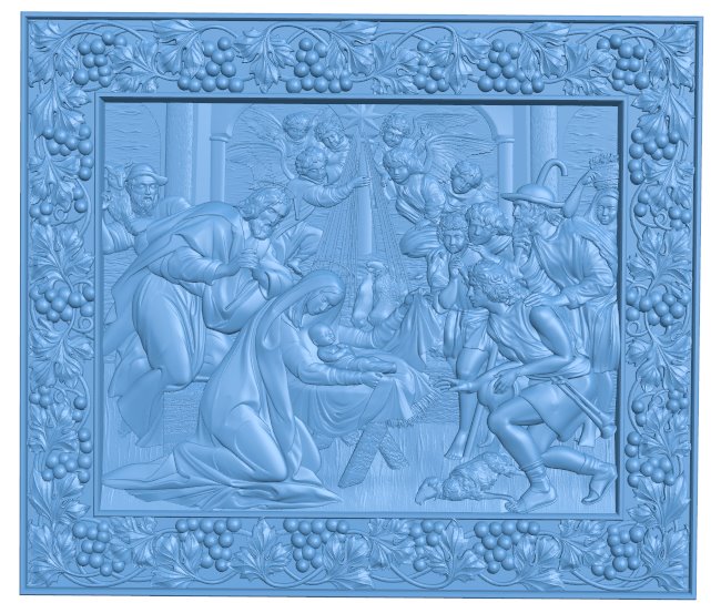 The day Jesus was born T0006620 download free stl files 3d model for CNC wood carving