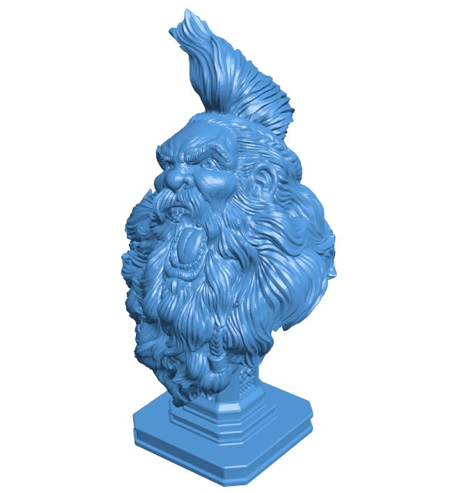 The head Hobbit B009970 file Obj or Stl free download 3D Model for CNC and 3d printer