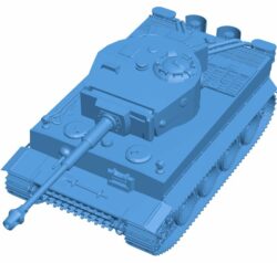 Tiger tank B010113 file Obj or Stl free download 3D Model for CNC and 3d printer