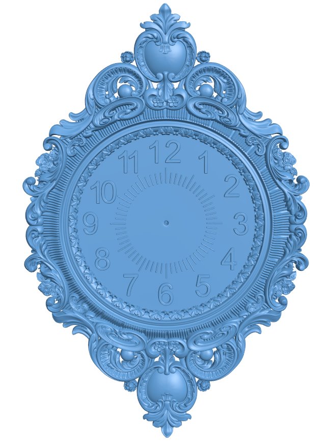 Wall clock pattern T0006740 download free stl files 3d model for CNC wood carving