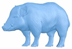Wild boar T0006820 download free stl files 3d model for CNC wood carving