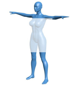 Woman model B009979 file Obj or Stl free download 3D Model for CNC and 3d printer