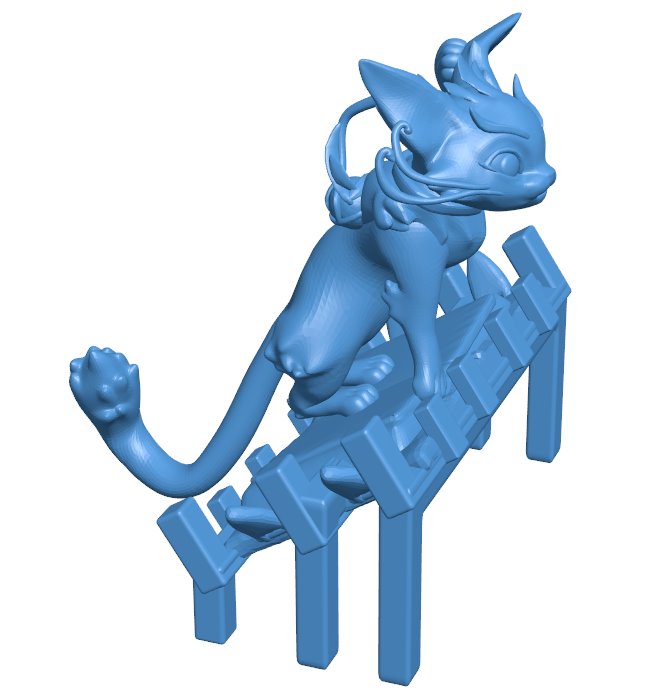 Yuumi league of legends B010131 file Obj or Stl free download 3D Model for CNC and 3d printer