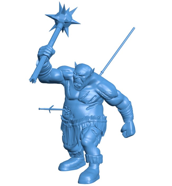 Zombie Ogre B010104 file Obj or Stl free download 3D Model for CNC and 3d printer