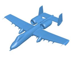 A10 fighter aircraft B010405 file Obj or Stl free download 3D Model for CNC and 3d printer