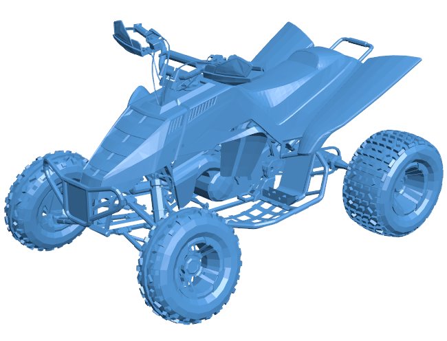 ATV - motorbike B010266 file Obj or Stl free download 3D Model for CNC and 3d printer