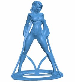 Akiko – women B010411 file Obj or Stl free download 3D Model for CNC and 3d printer