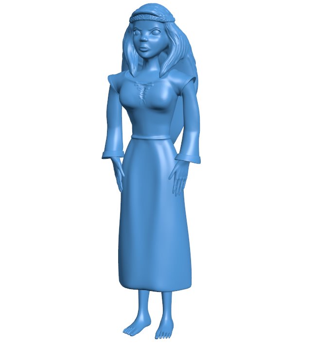Alenyshka - women B010412 file Obj or Stl free download 3D Model for CNC and 3d printer