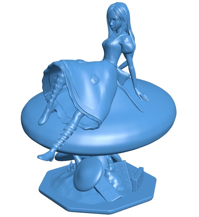 Alice liddell B010402 file Obj or Stl free download 3D Model for CNC and 3d printer