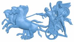 Angels and roman war chariot T0007262 download free stl files 3d model for CNC wood carving