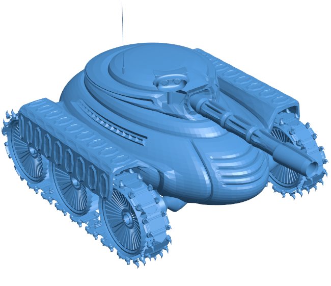 Anime tank B010413 file Obj or Stl free download 3D Model for CNC and 3d printer