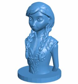 Anna bust B010373 file Obj or Stl free download 3D Model for CNC and 3d printer