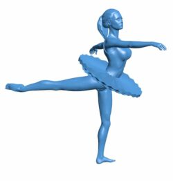 Ballet – Women B010363 file Obj or Stl free download 3D Model for CNC and 3d printer