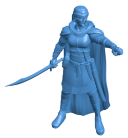 Bandit Captain Female B010345 file Obj or Stl free download 3D Model for CNC and 3d printer