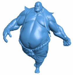 Big guy statue B010368 file Obj or Stl free download 3D Model for CNC and 3d printer