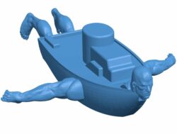 Boat people B010374 file Obj or Stl free download 3D Model for CNC and 3d printer