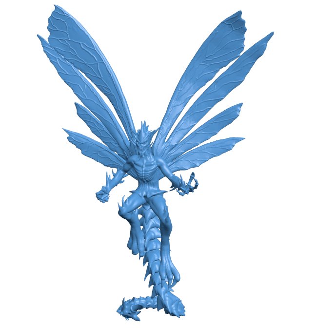 Bone devil updated flying B010256 file Obj or Stl free download 3D Model for CNC and 3d printer