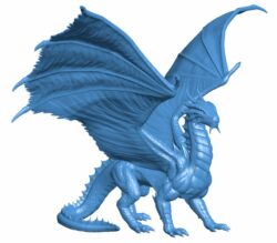 Bronze dragon B010291 file Obj or Stl free download 3D Model for CNC and 3d printer
