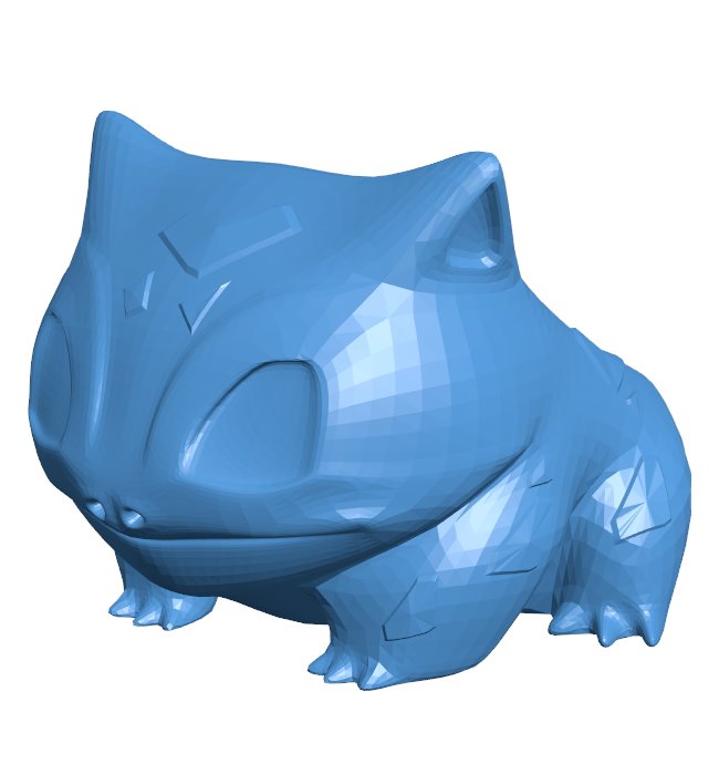 Bulbasaur B010271 file Obj or Stl free download 3D Model for CNC and 3d printer