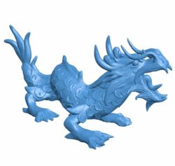 Carp turns into dragon B010483 file Obj or Stl free download 3D Model for CNC and 3d printer