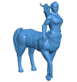 Centaur female lancer B010296 file Obj or Stl free download 3D Model for CNC and 3d printer