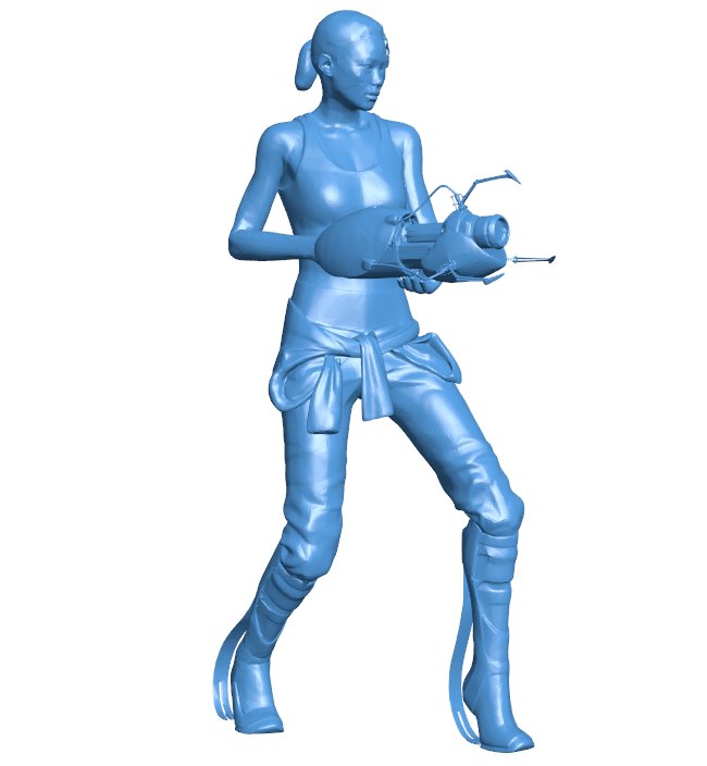 Chell portal - Girl B010267 file Obj or Stl free download 3D Model for CNC and 3d printer