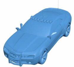 Chevrolet Camaro Car B010334 file Obj or Stl free download 3D Model for CNC and 3d printer