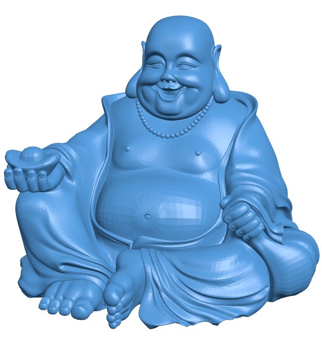 Chinese Buddha B010481 file Obj or Stl free download 3D Model for CNC and 3d printer