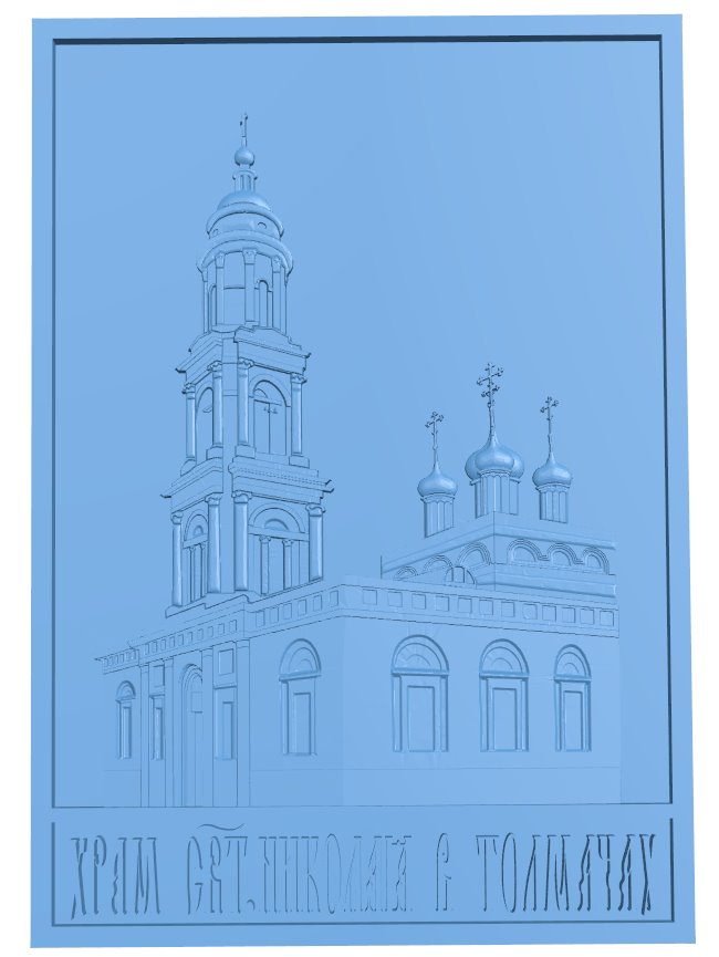 Church of St. Nicholas in Tolmachi T0007590 download free stl files 3d model for CNC wood carving