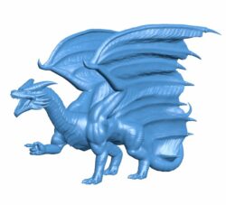 Copper dragon B010316 file Obj or Stl free download 3D Model for CNC and 3d printer