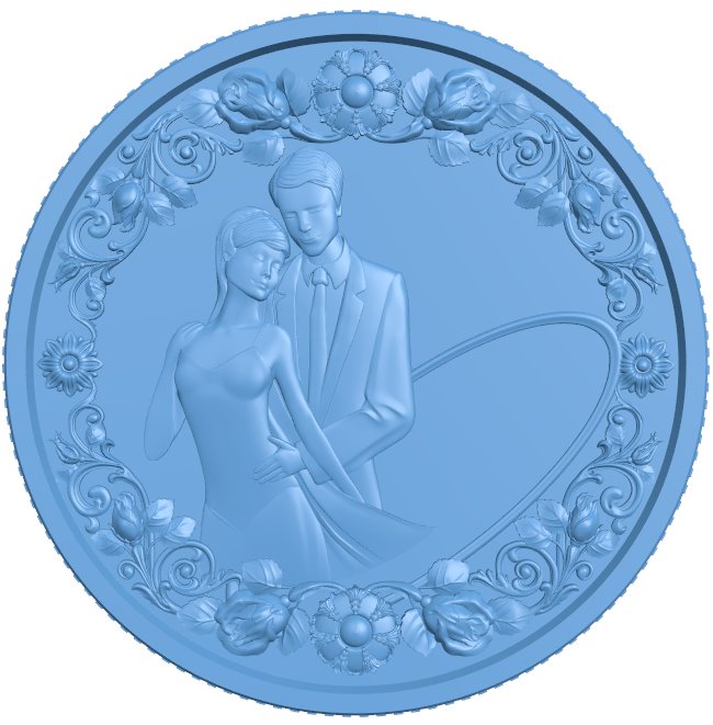 Couple painting T0007661 download free stl files 3d model for CNC wood carving