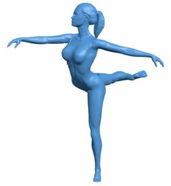 Dance girl B010406 file Obj or Stl free download 3D Model for CNC and 3d printer