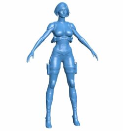 Dangerous girl B010244 file Obj or Stl free download 3D Model for CNC and 3d printer