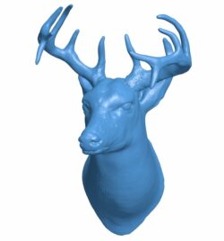 Deer head B010248 file Obj or Stl free download 3D Model for CNC and 3d printer