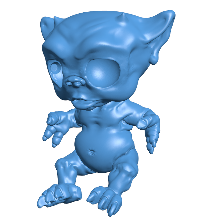 Demon B010351 file Obj or Stl free download 3D Model for CNC and 3d printer