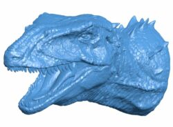 Dino head B010252 file Obj or Stl free download 3D Model for CNC and 3d printer