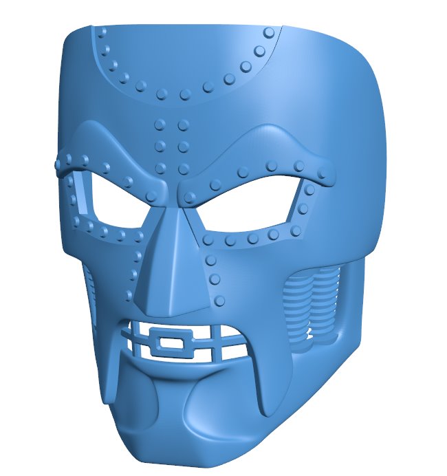 Doom Mask B010461 file Obj or Stl free download 3D Model for CNC and 3d printer