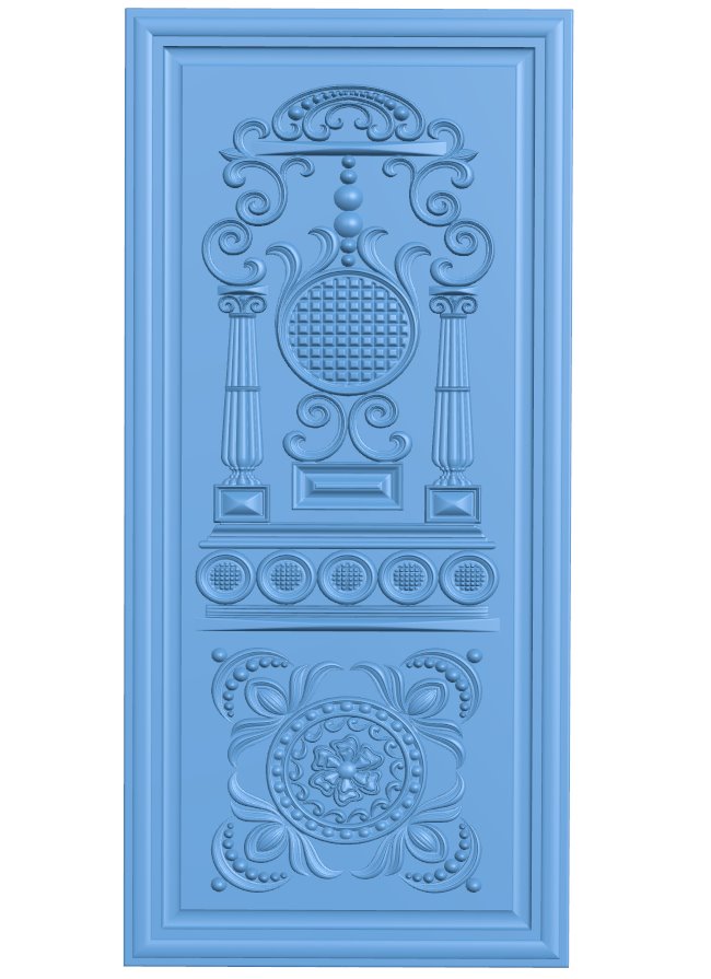 Door pattern T0007192 download free stl files 3d model for CNC wood carving