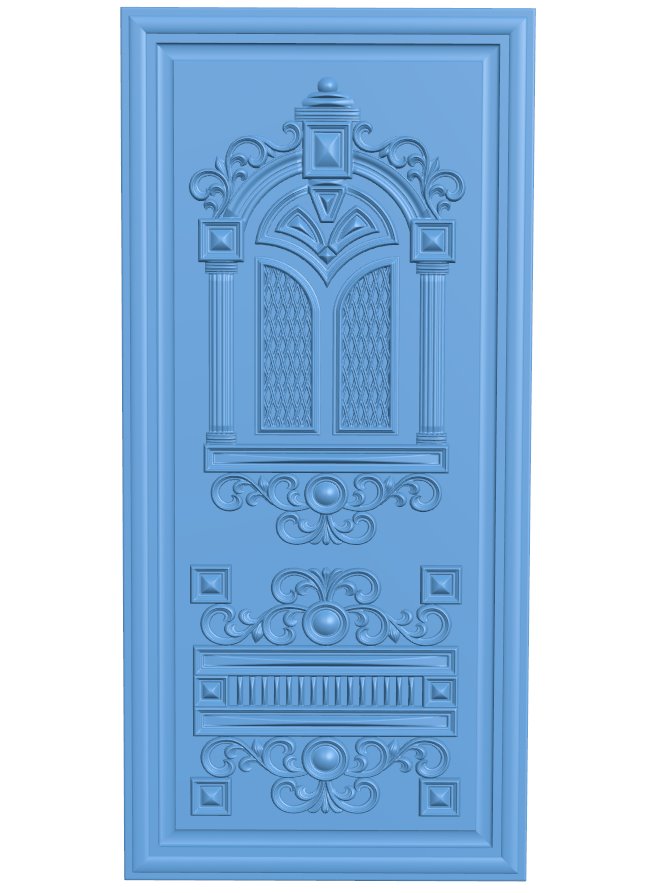 Door pattern T0007226 download free stl files 3d model for CNC wood carving