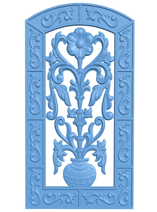 Door pattern T0007480 download free stl files 3d model for CNC wood carving