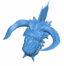 Dragon adult head B010321 file Obj or Stl free download 3D Model for CNC and 3d printer